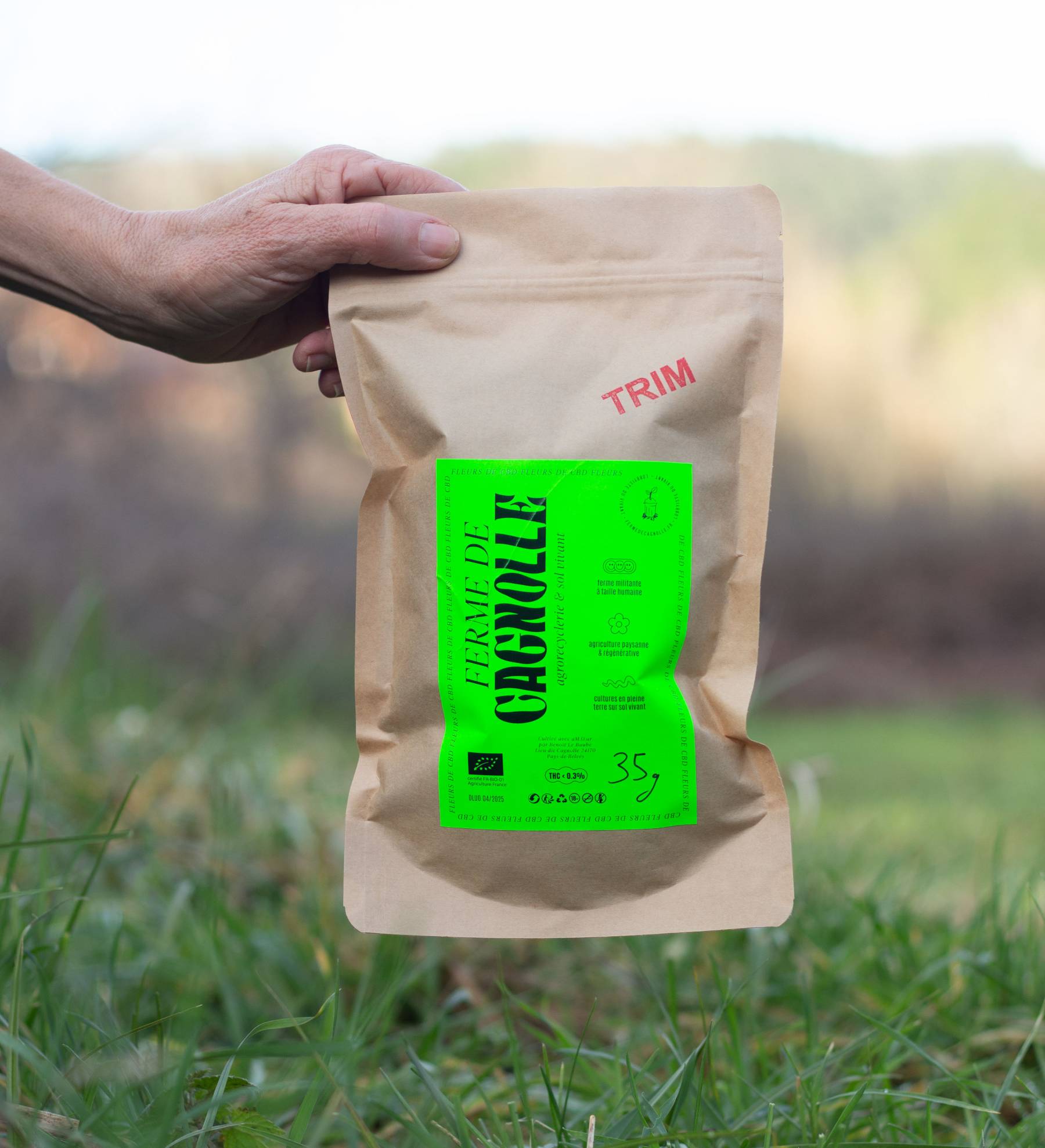 G. TRIM de fleur de CBD - BIO - 35 grammes