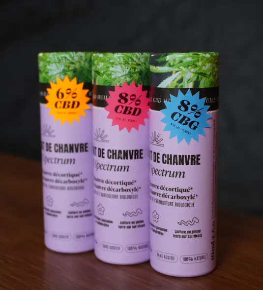 Trio d'HUILES de CBD & CBG BIO
